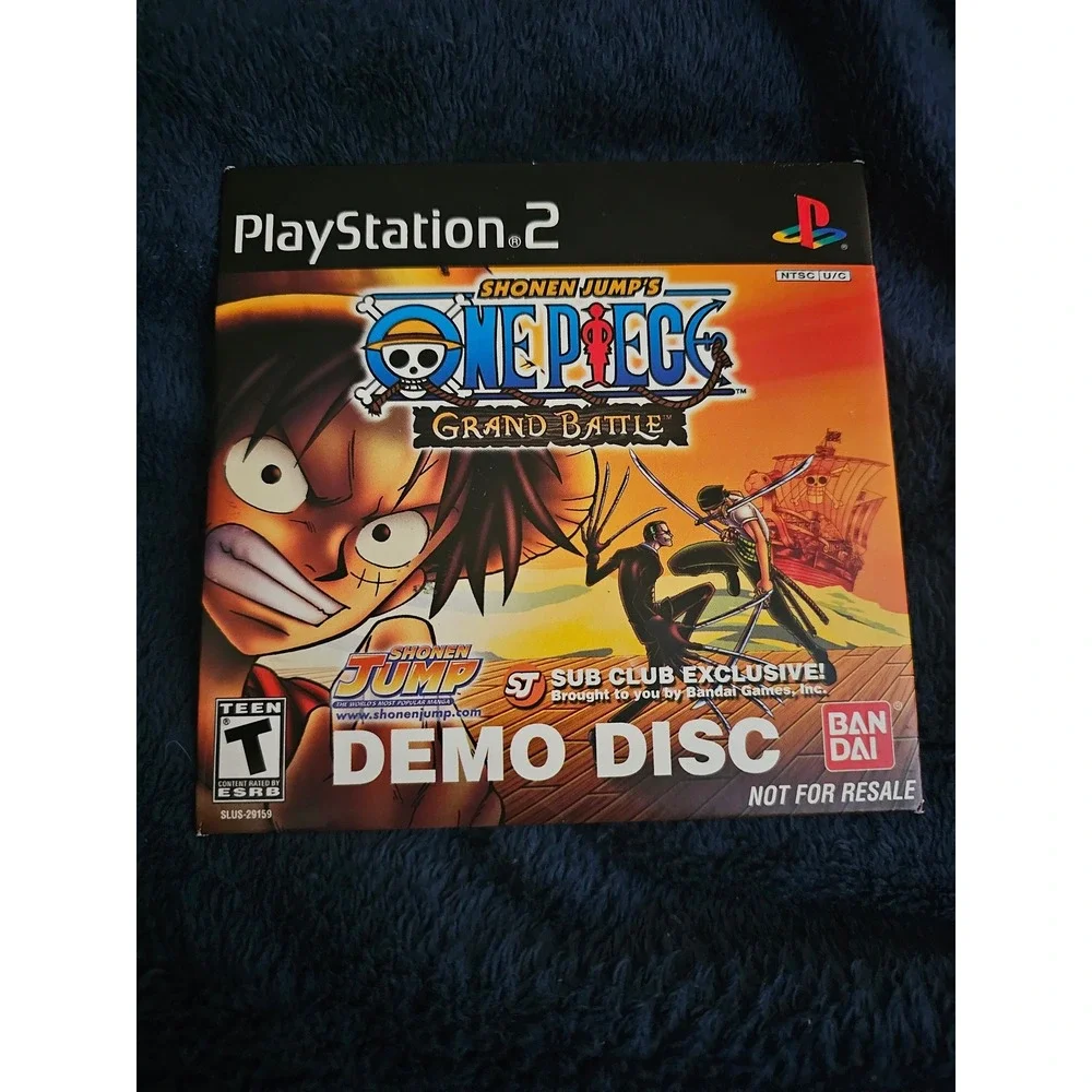One Piece Grand Battle PS2 Demo Disc Shonen Jump SJ Sub Club Not For Resale SLUS